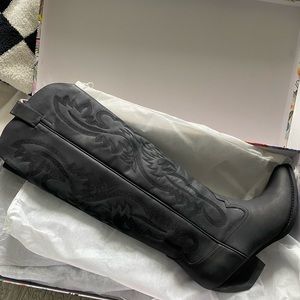 Black Jeffrey Campbell Tall Finn Western Boots